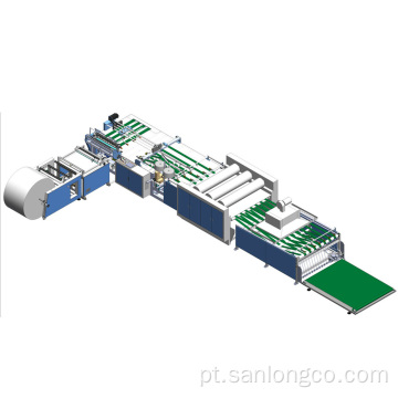 Máquina de impressão e costura com corte automático